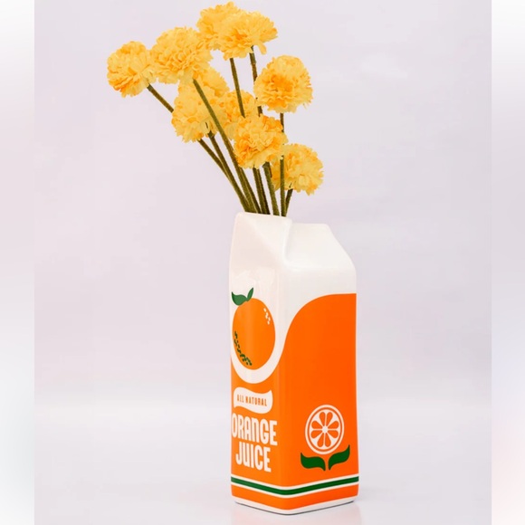 ban.do Other - NIB Bando Rise & Shine Orange Juice Carton Vase